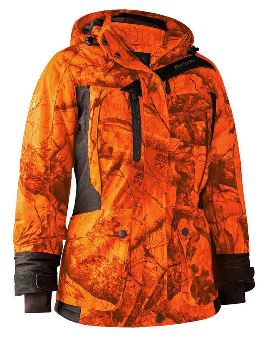 Realtree Edge Orange coloured Deerhunter Lady Raven Arctic Jacket on white background #colour_realtree-edge-orange