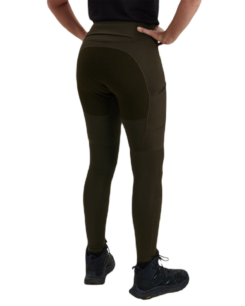 Art Green coloured Deerhunter Lady Reinforced Tights on white background #colour_art-green
