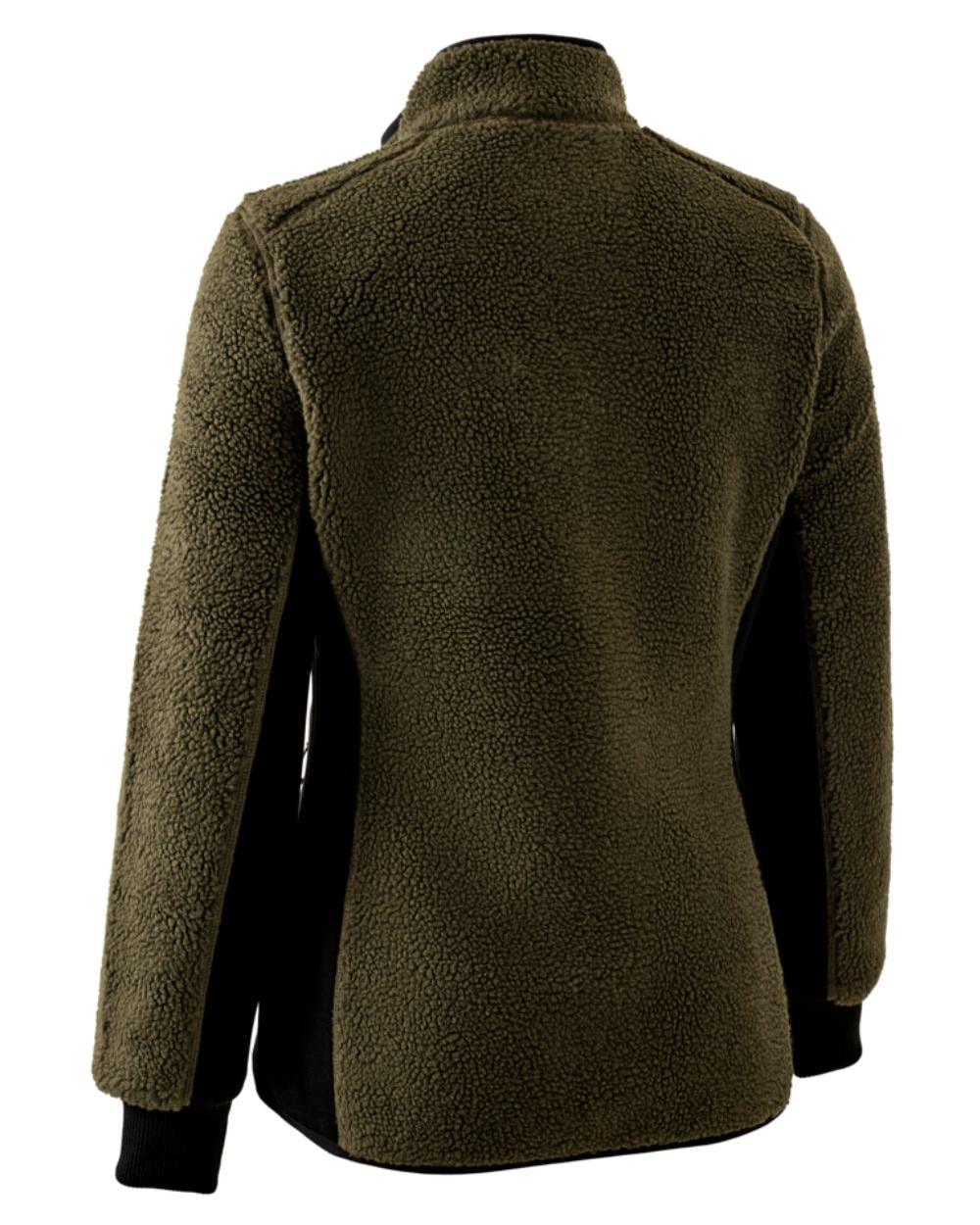 Adventure Green Coloured Deerhunter Lady Roja Fiber Pile Jacket On A White Background #colour_adventure-green