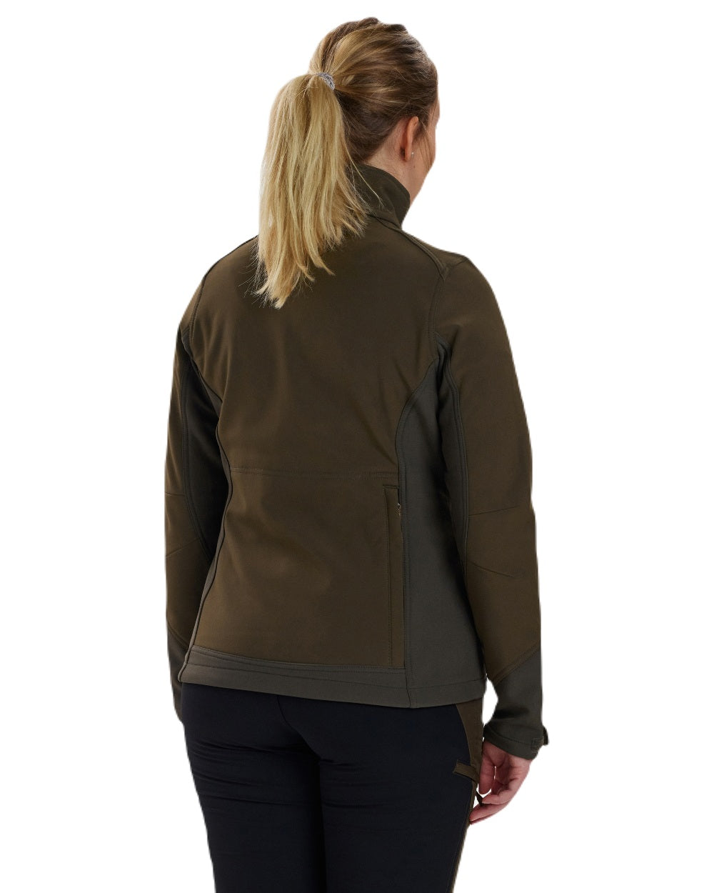 Fallen Leaf coloured Deerhunter Lady Roja Softshell Jacket on white background #colour_fallen-leaf