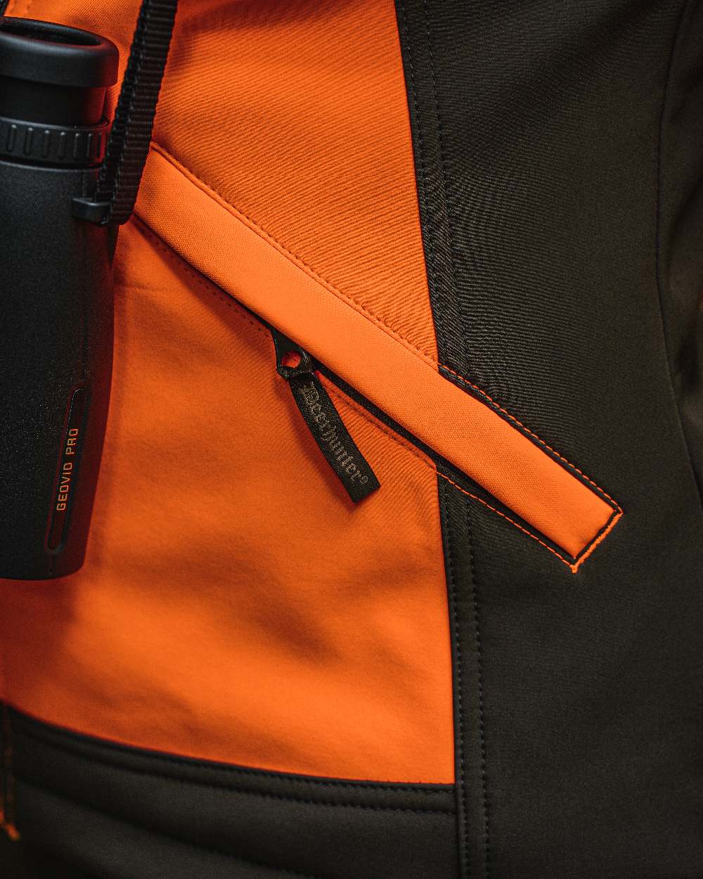 Orange coloured Deerhunter Lady Roja Softshell Jacket on white background #colour_orange