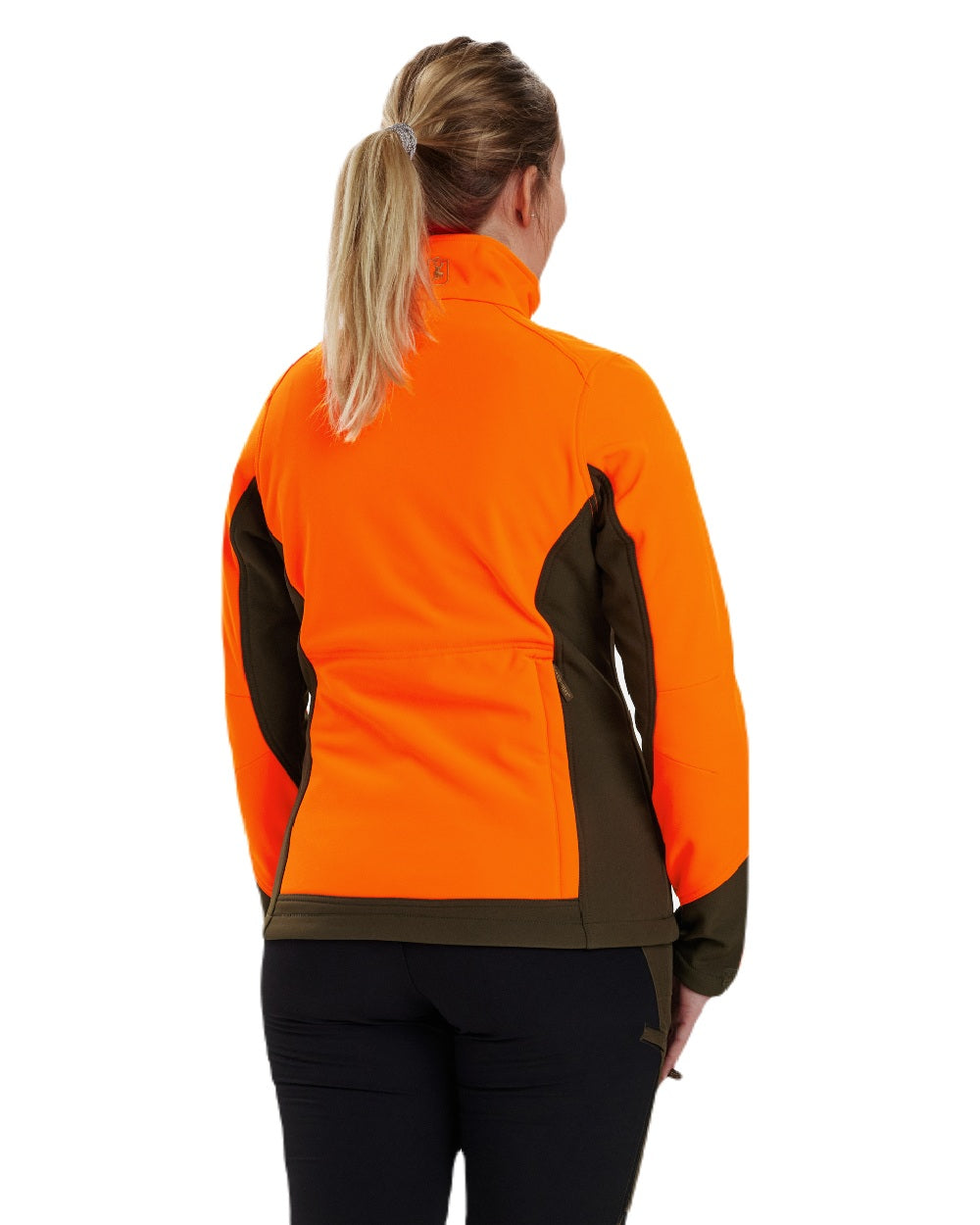 Orange coloured Deerhunter Lady Roja Softshell Jacket on white background #colour_orange