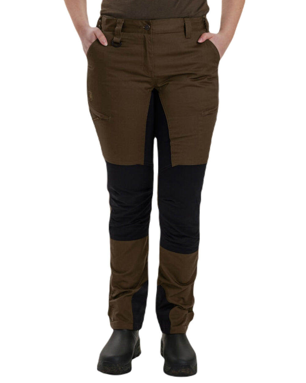 Fallen Leaf coloured Deerhunter Lady Roja Trousers on white background #colour_fallen-leaf