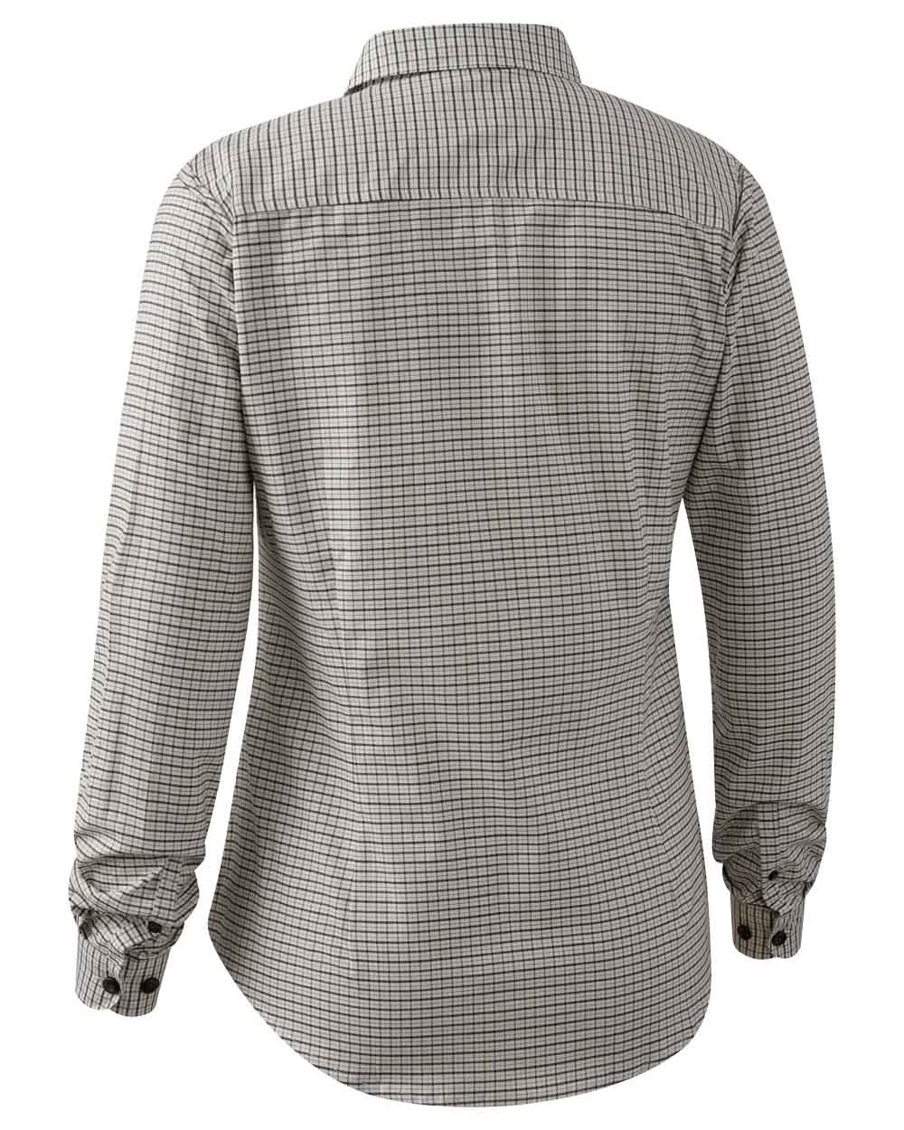 Green Check coloured Deerhunter Lady Sara Shirt on white background #colour_green-check