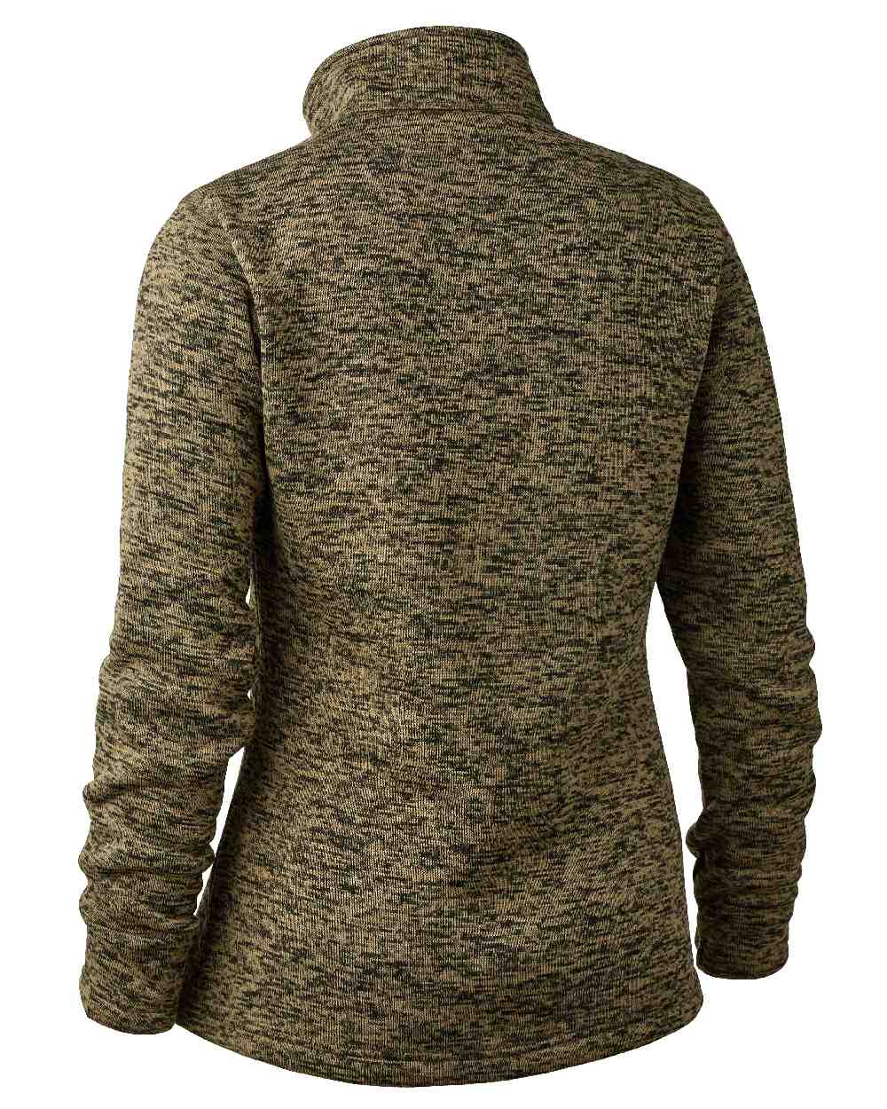 Butternut Melange coloured Deerhunter Lady Sarek Knitted Jacket on white background #colour_butternut-melange