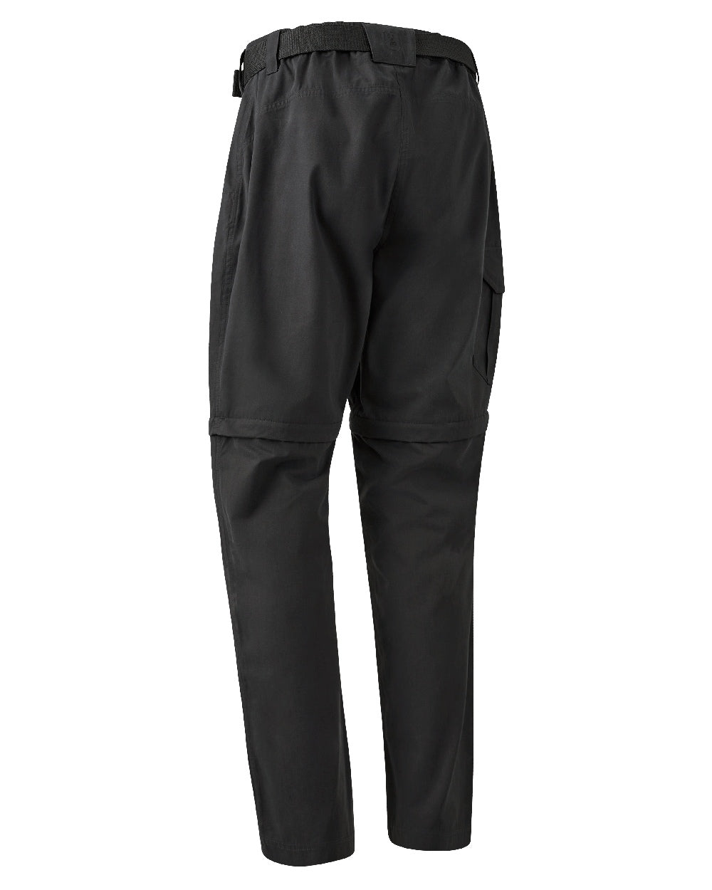 Black Ink coloured Deerhunter Lady Slogen Zip-Off Trousers on white background #colour_black-ink