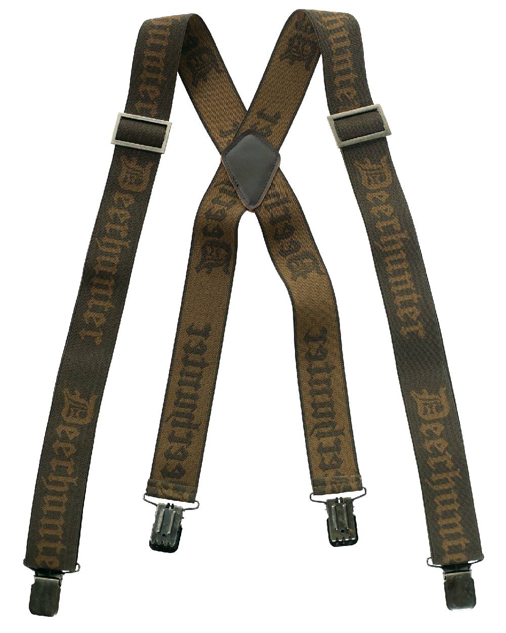 Art Green coloured Deerhunter Logo Braces with Clips on white background #colour_art-green