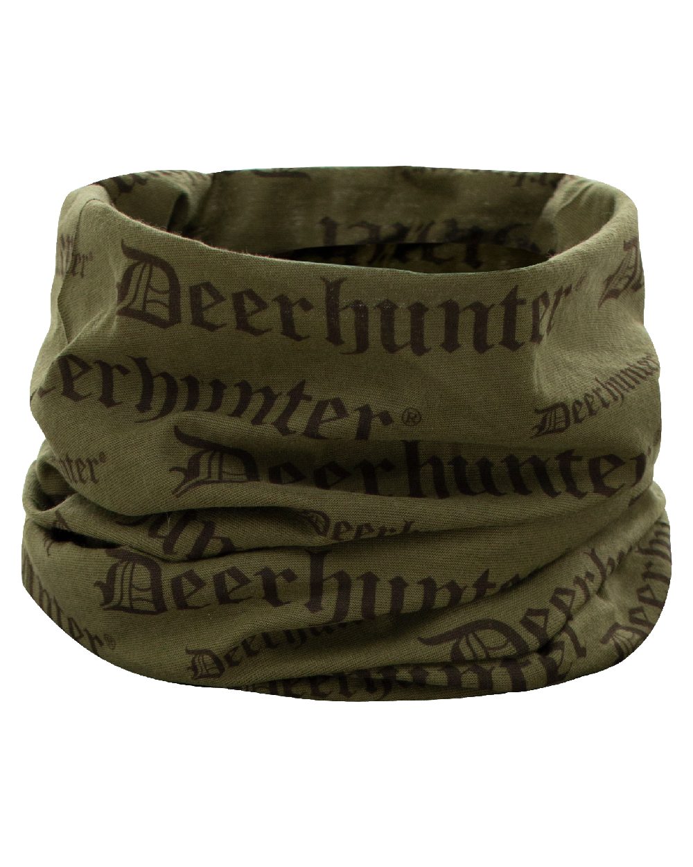 Tarmac Green coloured Deerhunter Logo Neck Tube on white background #colour_tarmac-green