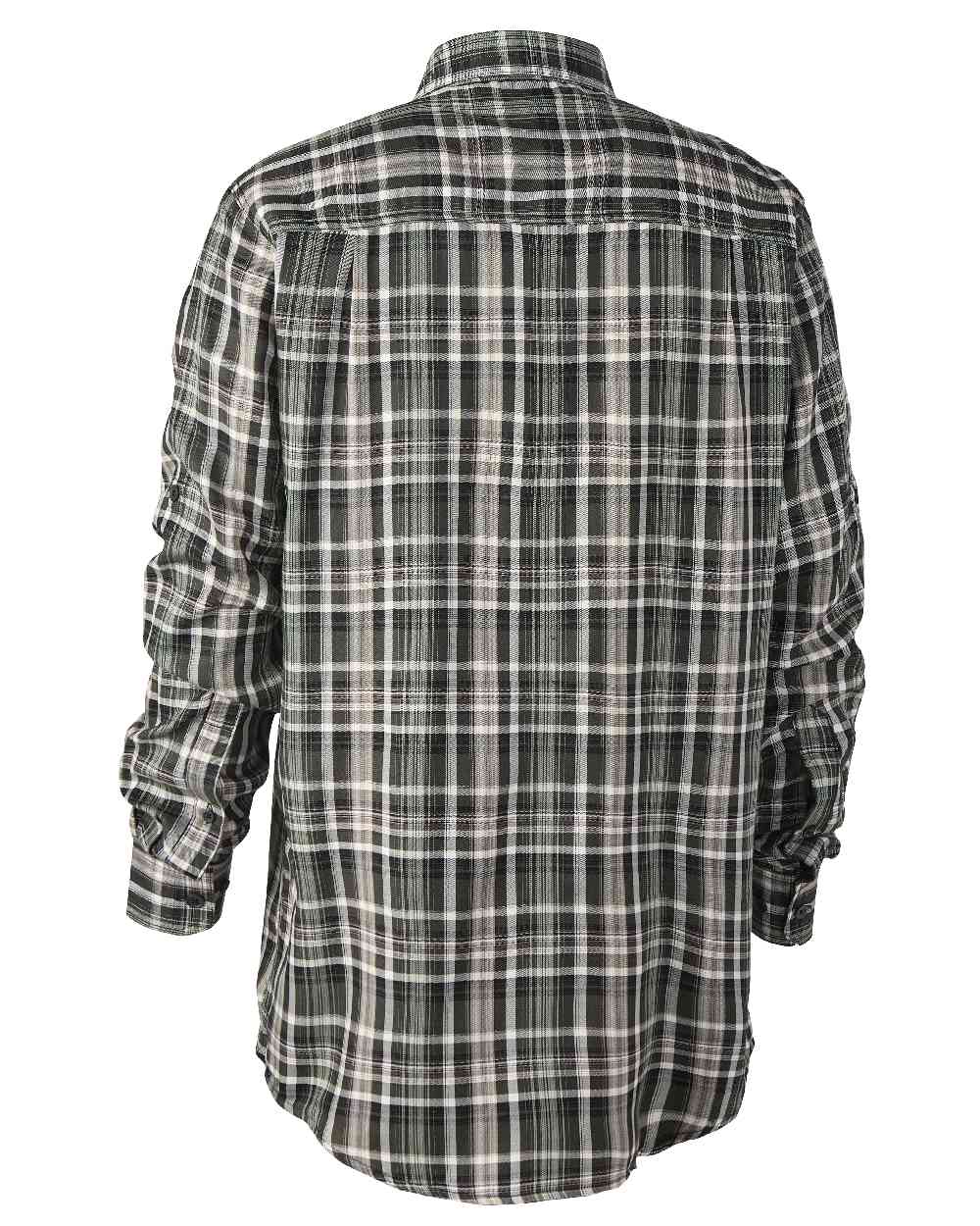 Green Check coloured Deerhunter Mateo Shirt on white background #colour_green-check