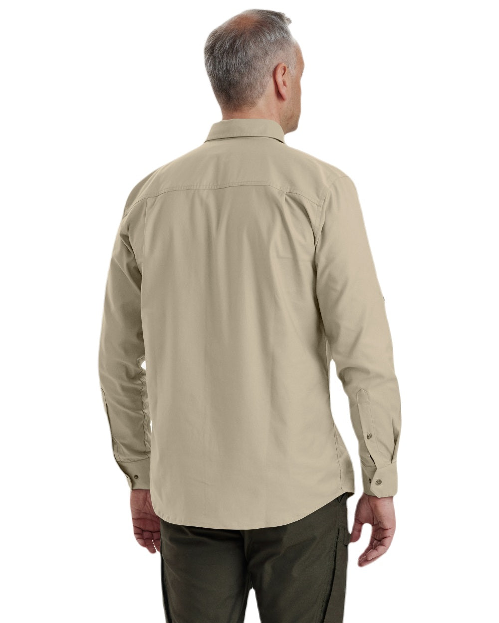 Beige coloured Deerhunter Matobo Shirt on white background #colour_beige