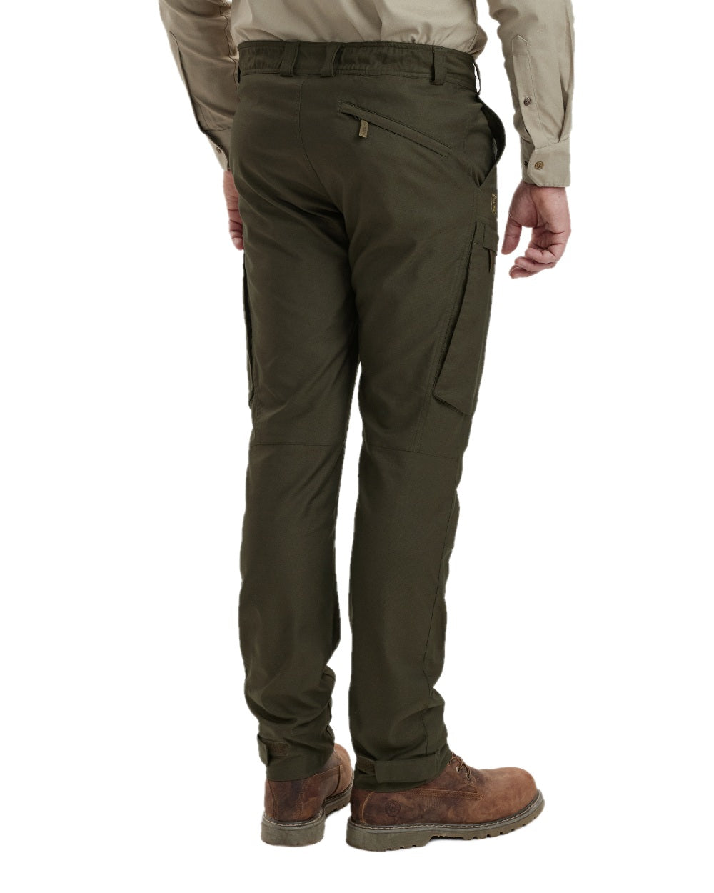 Forest coloured Deerhunter Matobo Trousers on white background #colour_forest-green