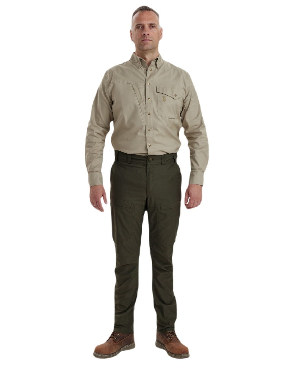 Forest coloured Deerhunter Matobo Trousers on white background #colour_forest-green
