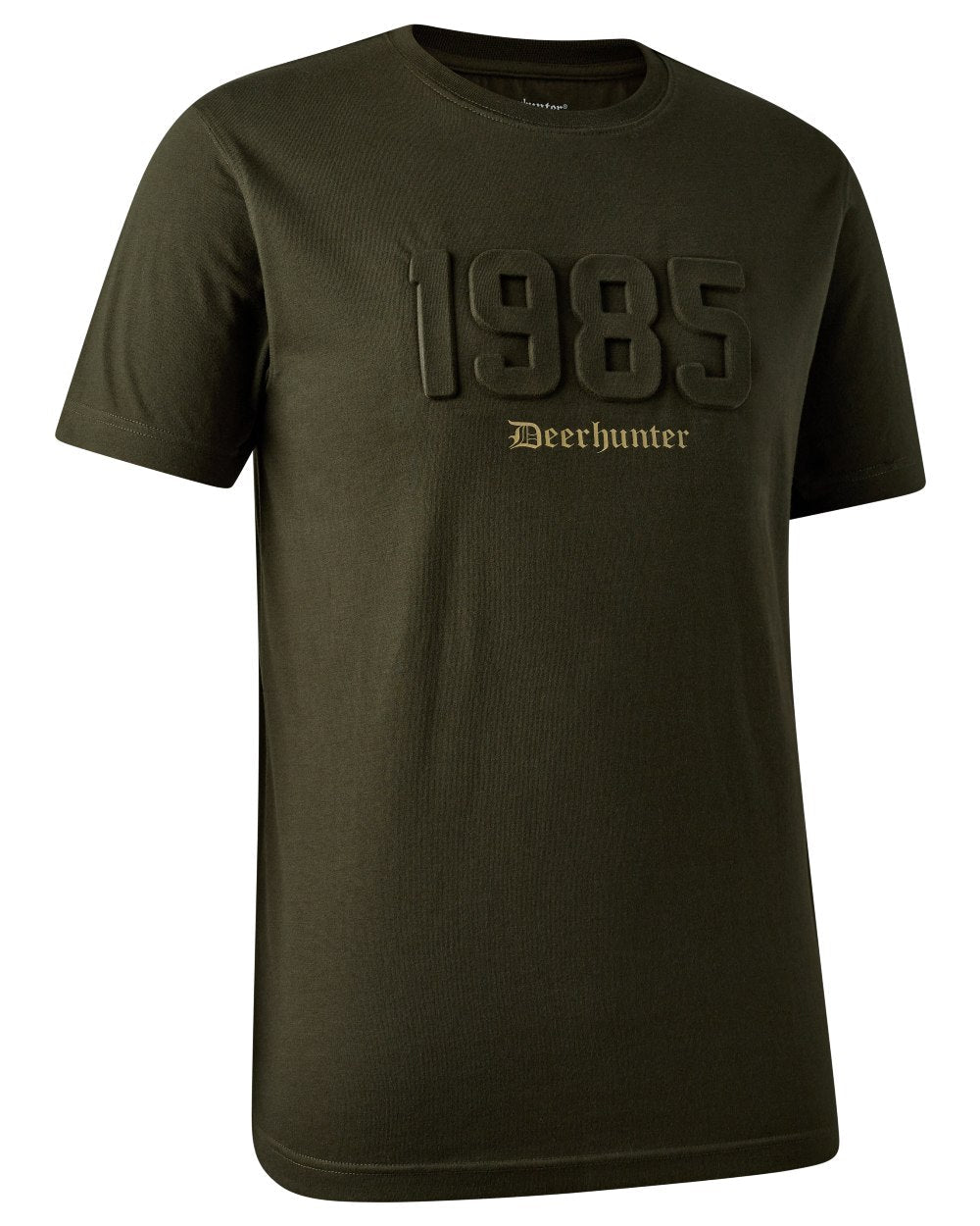 Timber coloured Deerhunter Mens Jubilee T-Shirt on white background #colour_timber