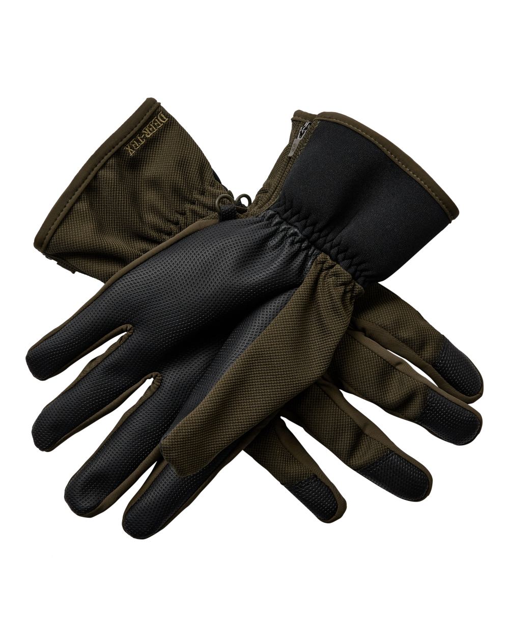 Art Green coloured Deerhunter Mens Muflon Pro Light Gloves on white background #colour_art-green