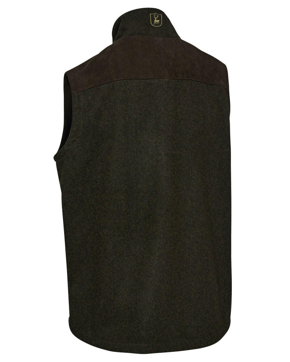Loden Wood coloured Deerhunter Mens Tatra Waistcoat on white background #colour_loden-wood