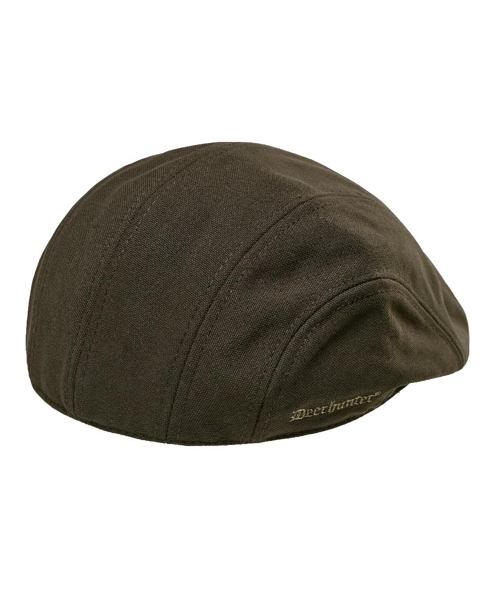Wood coloured Deerhunter Muflon Extreme Flat Cap on white background #colour_wood
