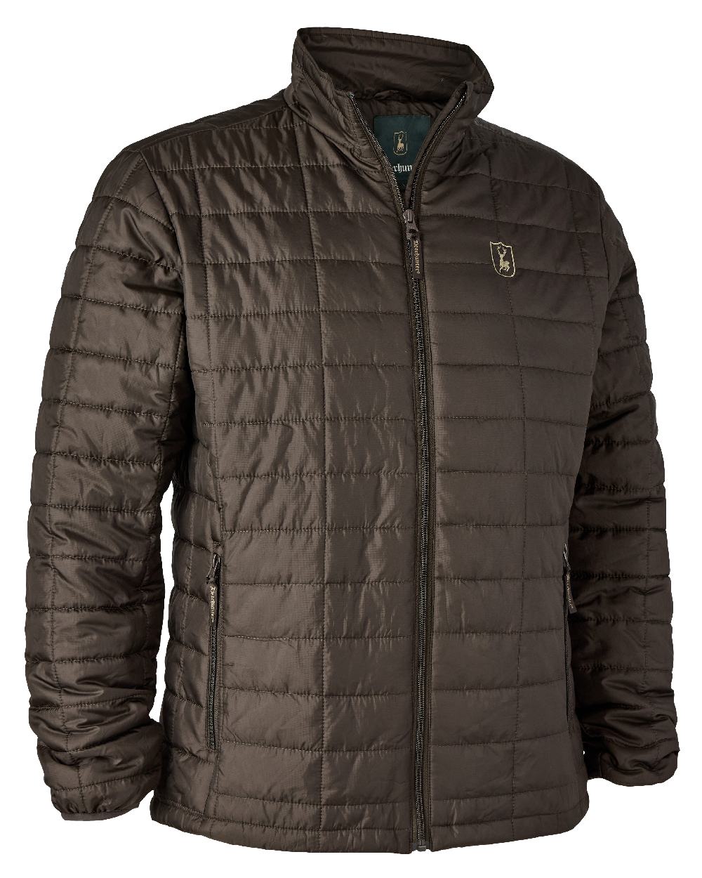 Wood coloured Deerhunter Muflon Packable Jacket on white background #colour_wood