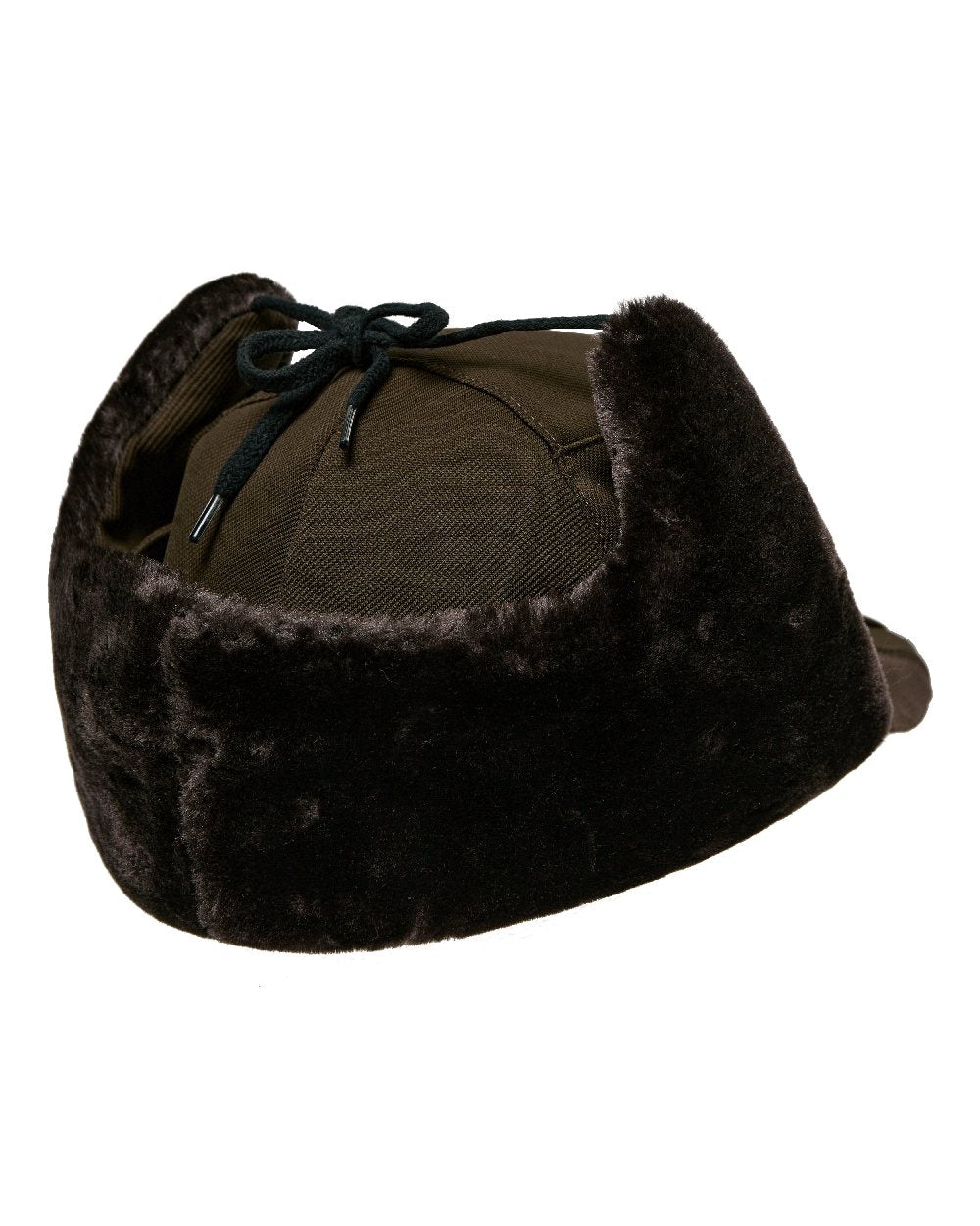Art Green coloured Deerhunter Muflon Winter Hat on white background #colour_art-green