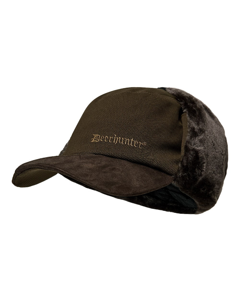 Art Green coloured Deerhunter Muflon Winter Hat on white background #colour_art-green
