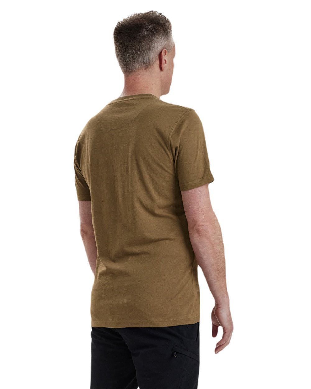 Butternut coloured Deerhunter Nolan T-Shirt on white background #colour_butternut