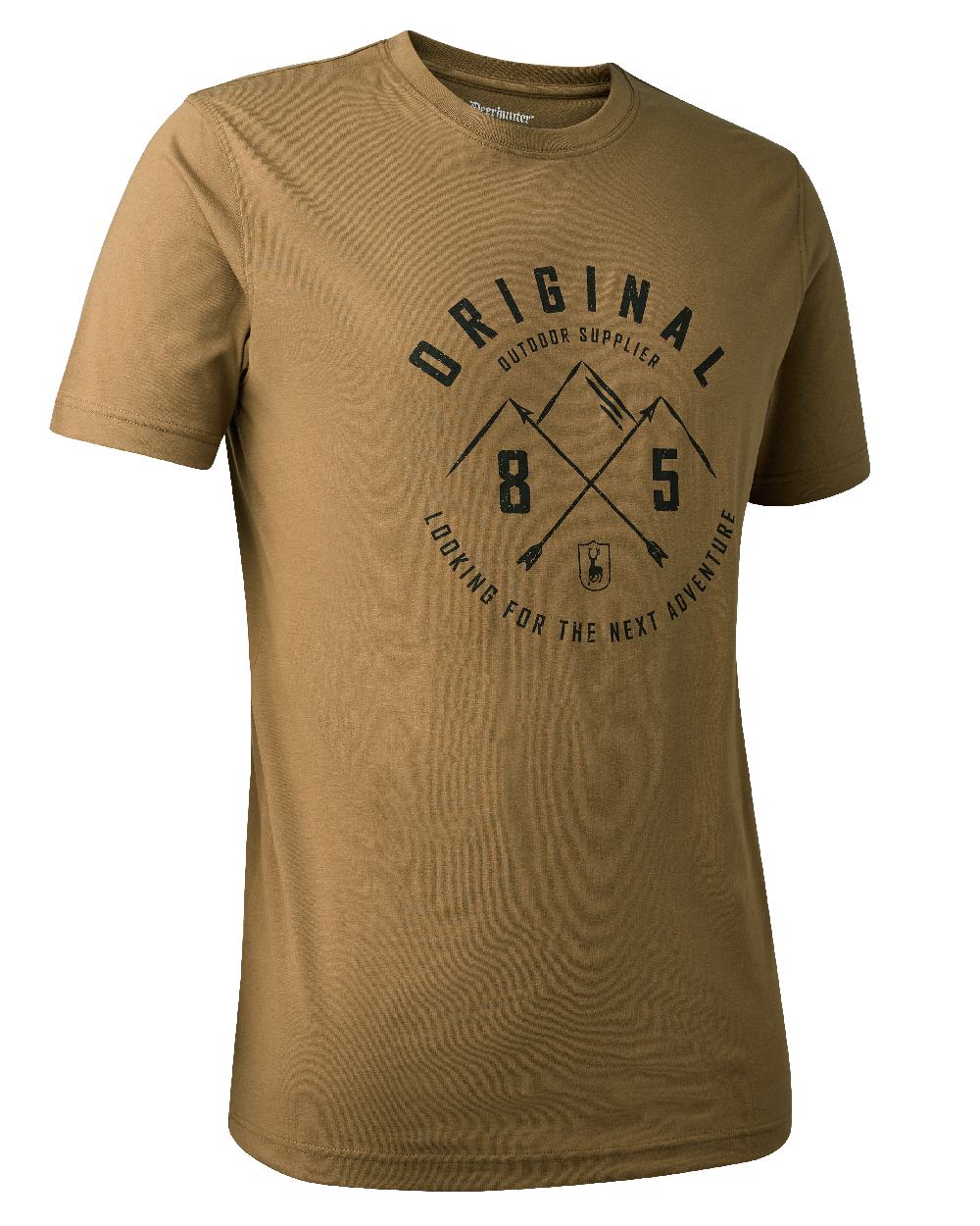 Butternut coloured Deerhunter Nolan T-Shirt on white background #colour_butternut