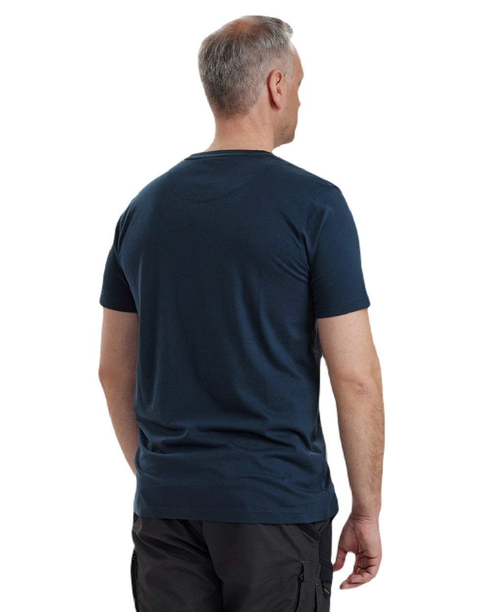 Dark Blue coloured Deerhunter Nolan T-Shirt on white background #colour_dark-blue