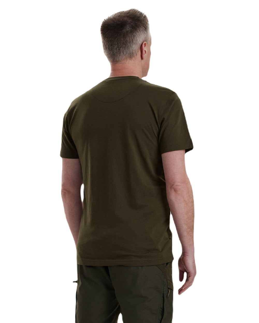 Deep Green coloured Deerhunter Nolan T-Shirt on white background #colour_deep-green