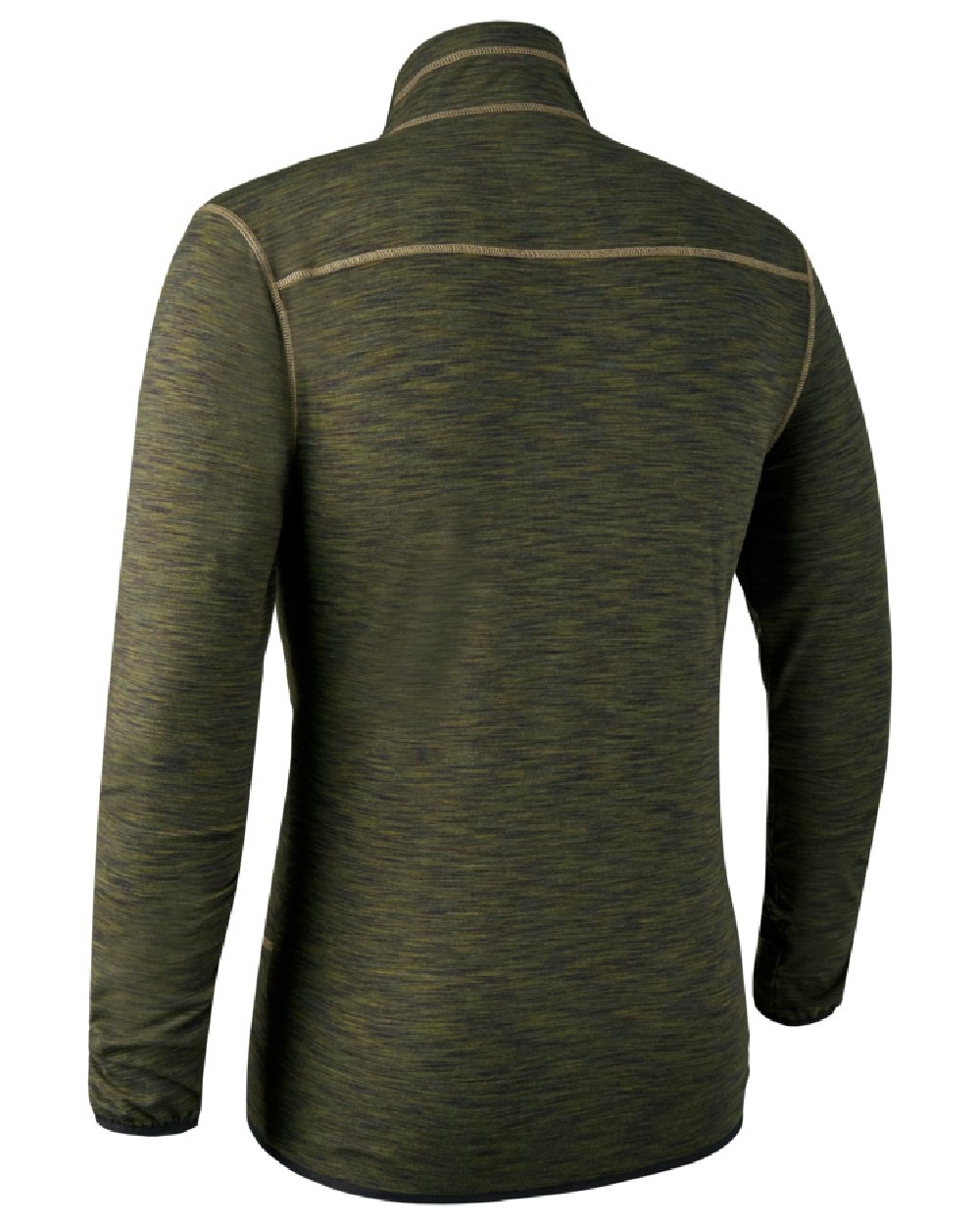 Green Melange coloured Deerhunter Norden Fleece Jacket on white background #colour_green-melange