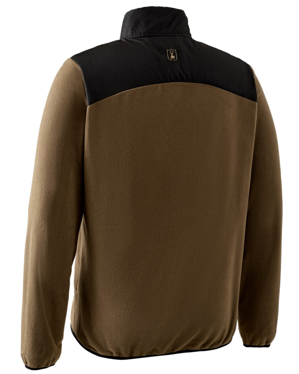 Hickory coloured Deerhunter Northward Fleece Jacket on white background #colour_hickory