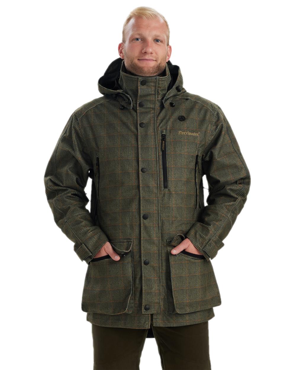 Turf Coloured Deerhunter PRO Gamekeeper Jacket on white background #colour_turf
