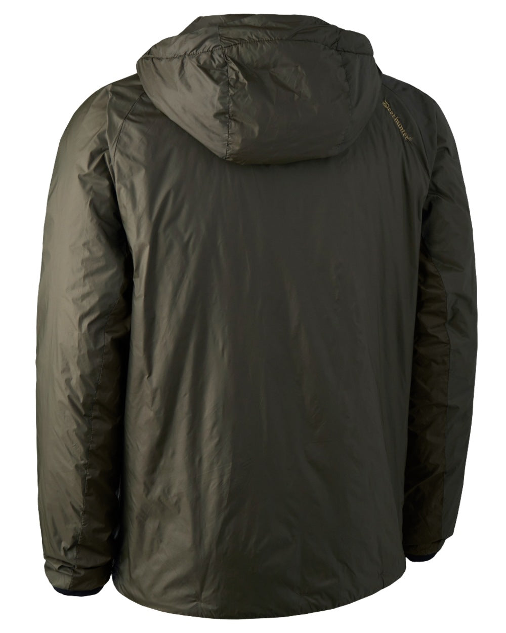 Deep Green Art Green coloured Deerhunter Packable Jacket on white background #colour_deep-green-art-green