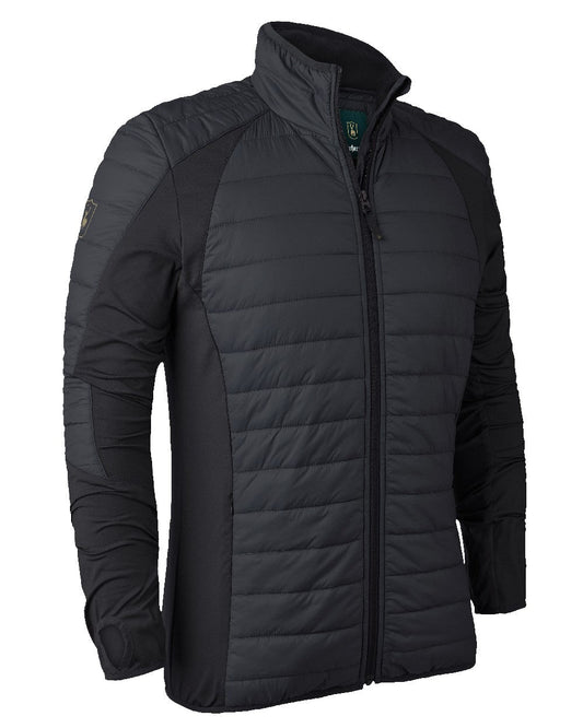 Black coloured Deerhunter Pine Padded Inner Jacket on white background #colour_black