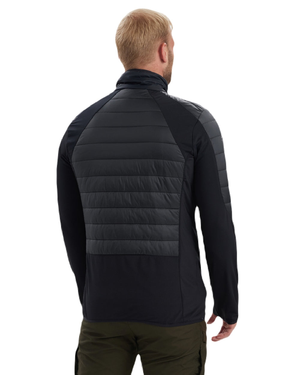 Black coloured Deerhunter Pine Padded Inner Jacket on white background #colour_black