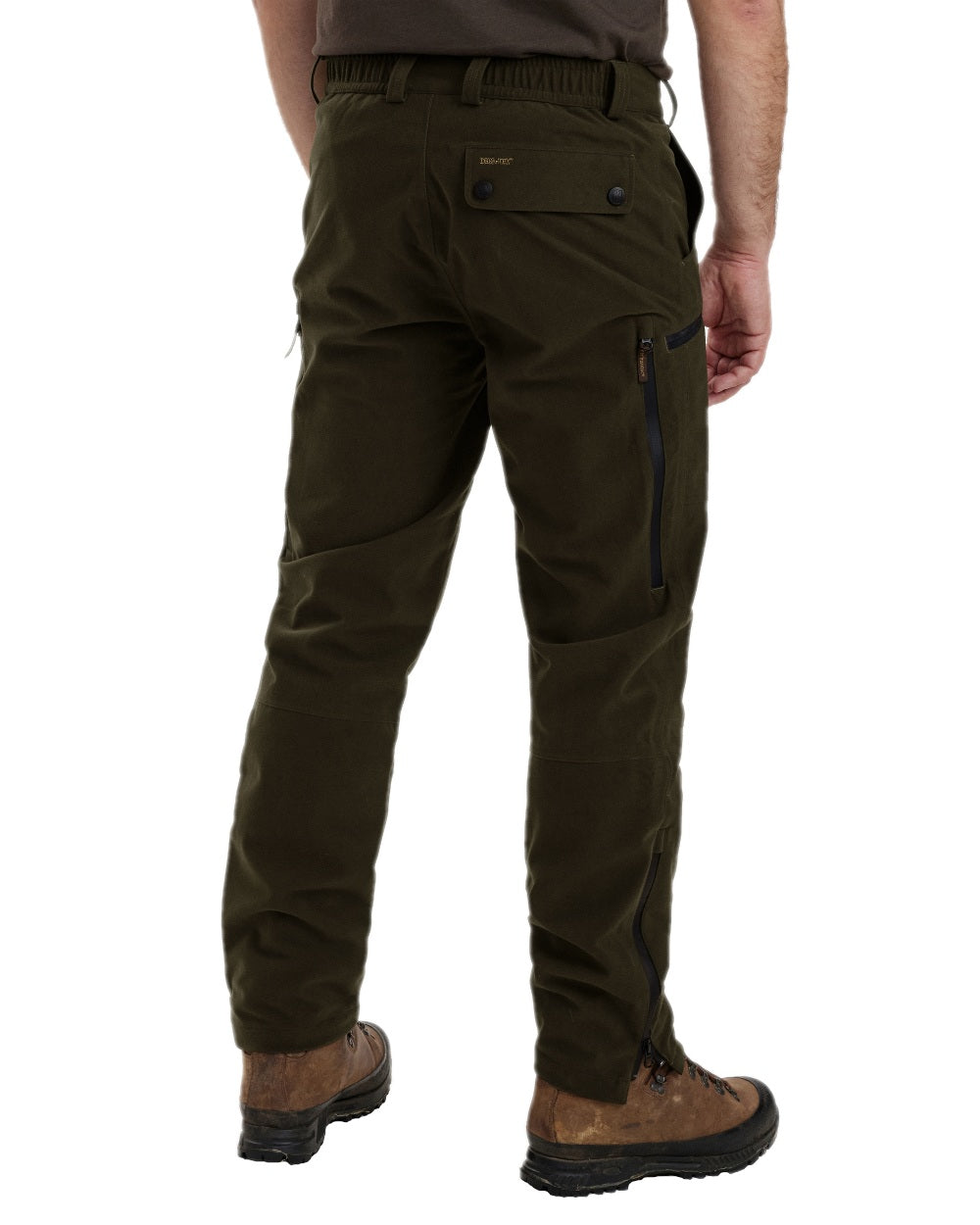 Peat Coloured Deerhunter Pro Gamekeeper Boot Trousers on white background #colour_peat