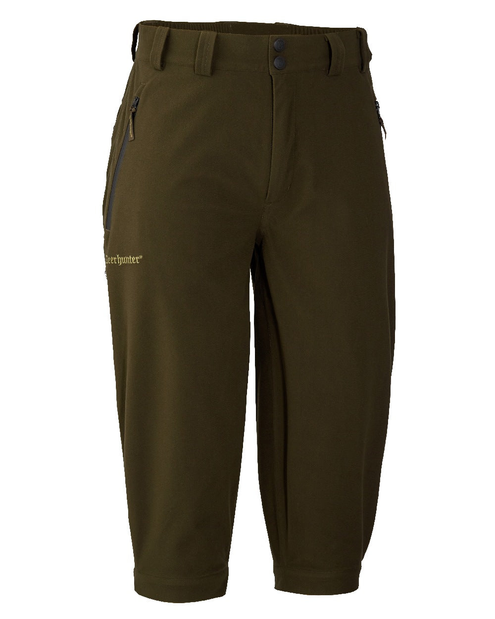 Peat coloured Deerhunter Pro Gamekeeper Breeks on white background #colour_peat