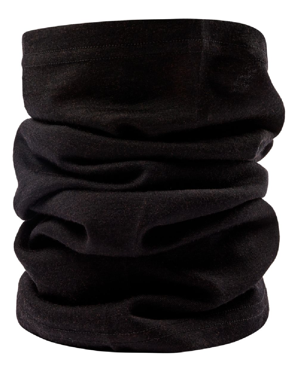 Black Oak coloured Deerhunter Quinn Merino Neck Tube on white background #colour_black-oak