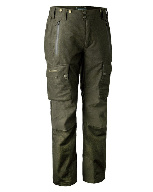 Elmwood coloured Deerhunter Ram Trousers on white background #colour_elmwood