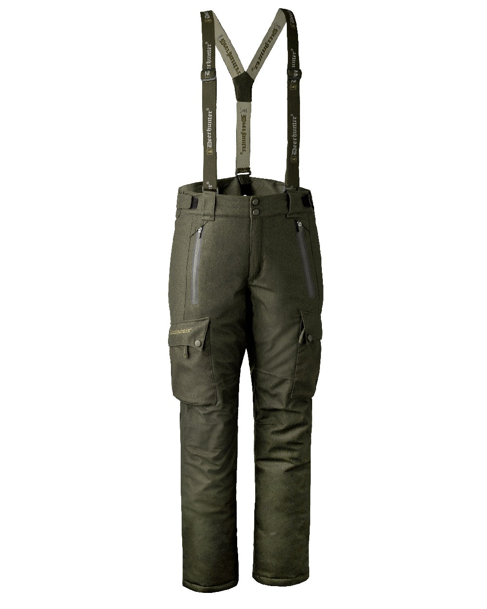 Elmwood coloured Deerhunter Ram Winter Trousers on white background #colour_elmwood