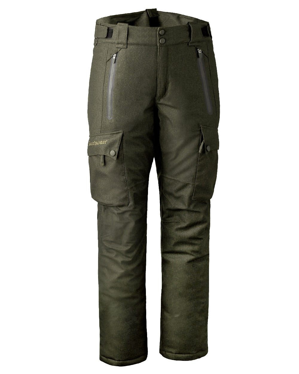 Elmwood coloured Deerhunter Ram Winter Trousers on white background #colour_elmwood
