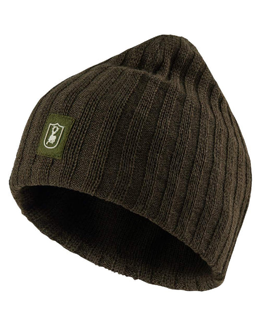 Beluga coloured Deerhunter Recon Knitted Beanie on white background #colour_beluga