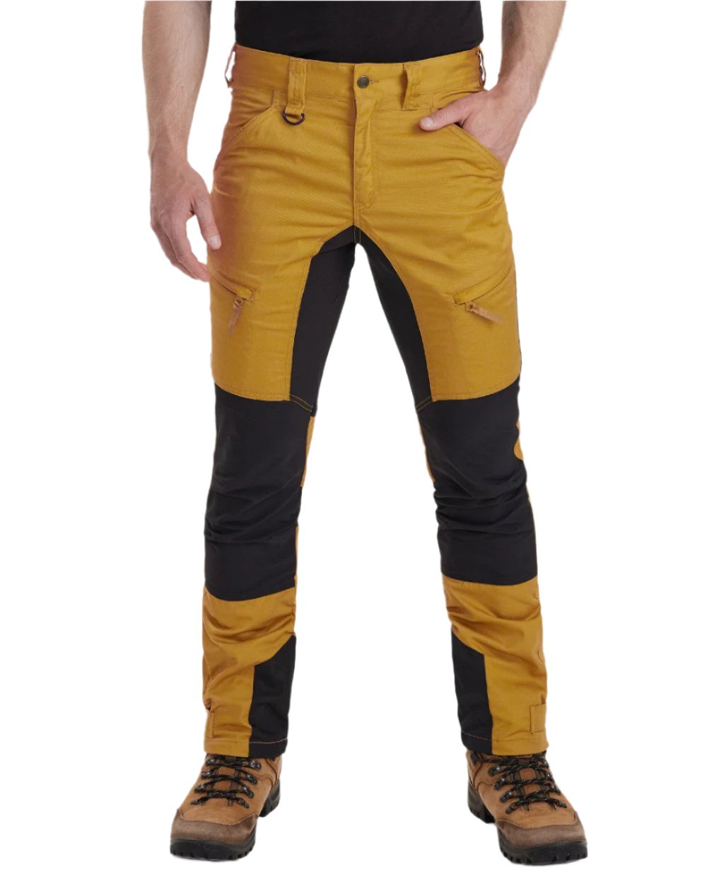 Buckthorn Coloured Deerhunter Rogaland Contrast Stretch Trousers on white background #colour_buckthorn