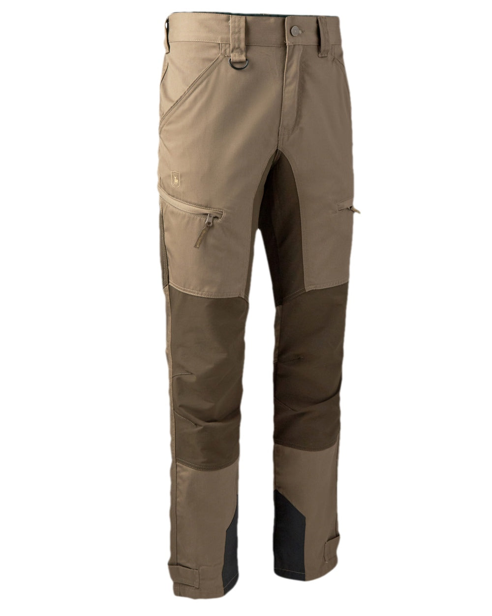 Driftwood Coloured Deerhunter Rogaland Contrast Stretch Trousers on white background #colour_driftwood