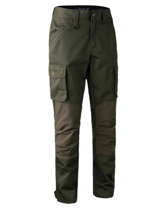 Adventure Green Coloured Deerhunter Rogaland Stretch Trousers on white background #colour_adventure-green
