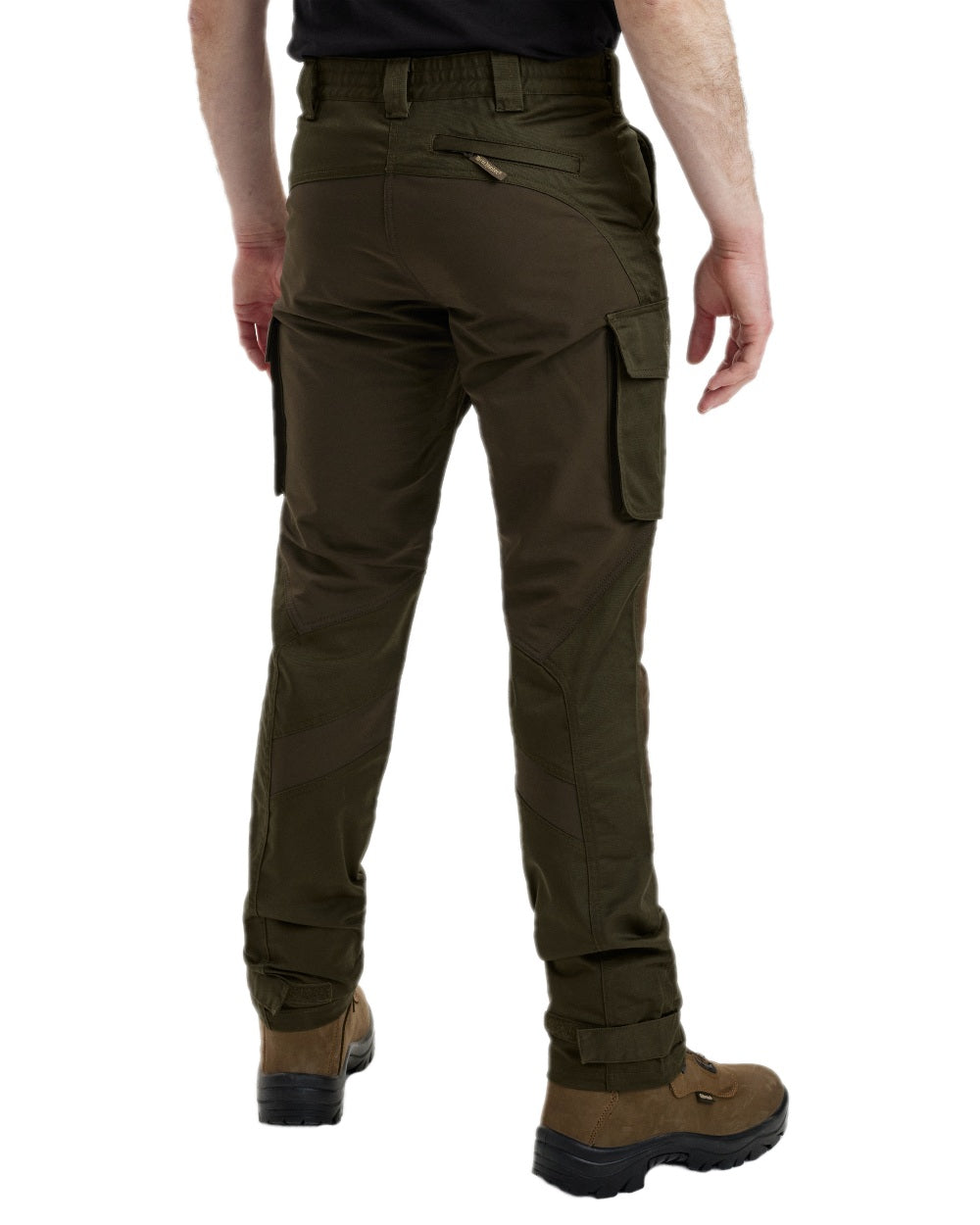 Adventure Green Coloured Deerhunter Rogaland Stretch Trousers on white background #colour_adventure-green