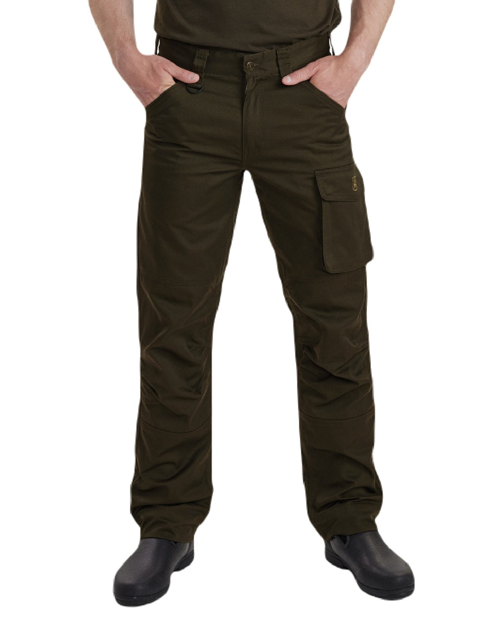 Adventure Green coloured Deerhunter Rogaland Trousers on white background #colour_adventure-green