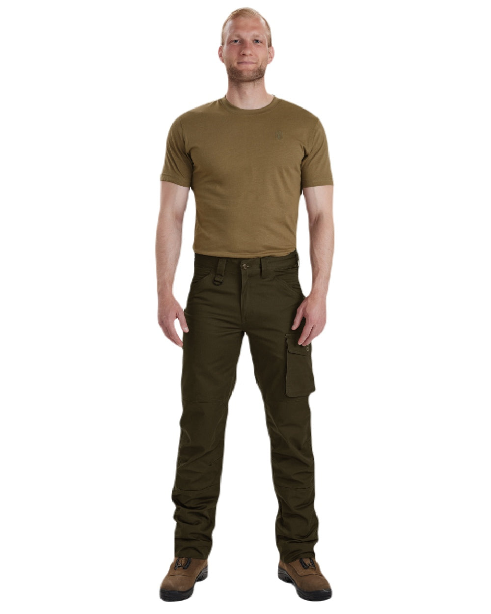 Fallen Leaf coloured Deerhunter Rogaland Trousers on white background #colour_fallen-leaf