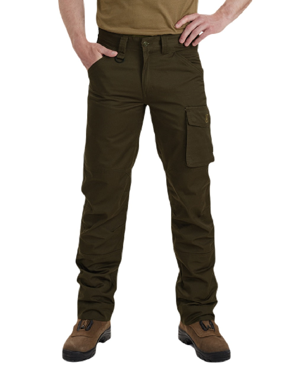 Fallen Leaf coloured Deerhunter Rogaland Trousers on white background #colour_fallen-leaf