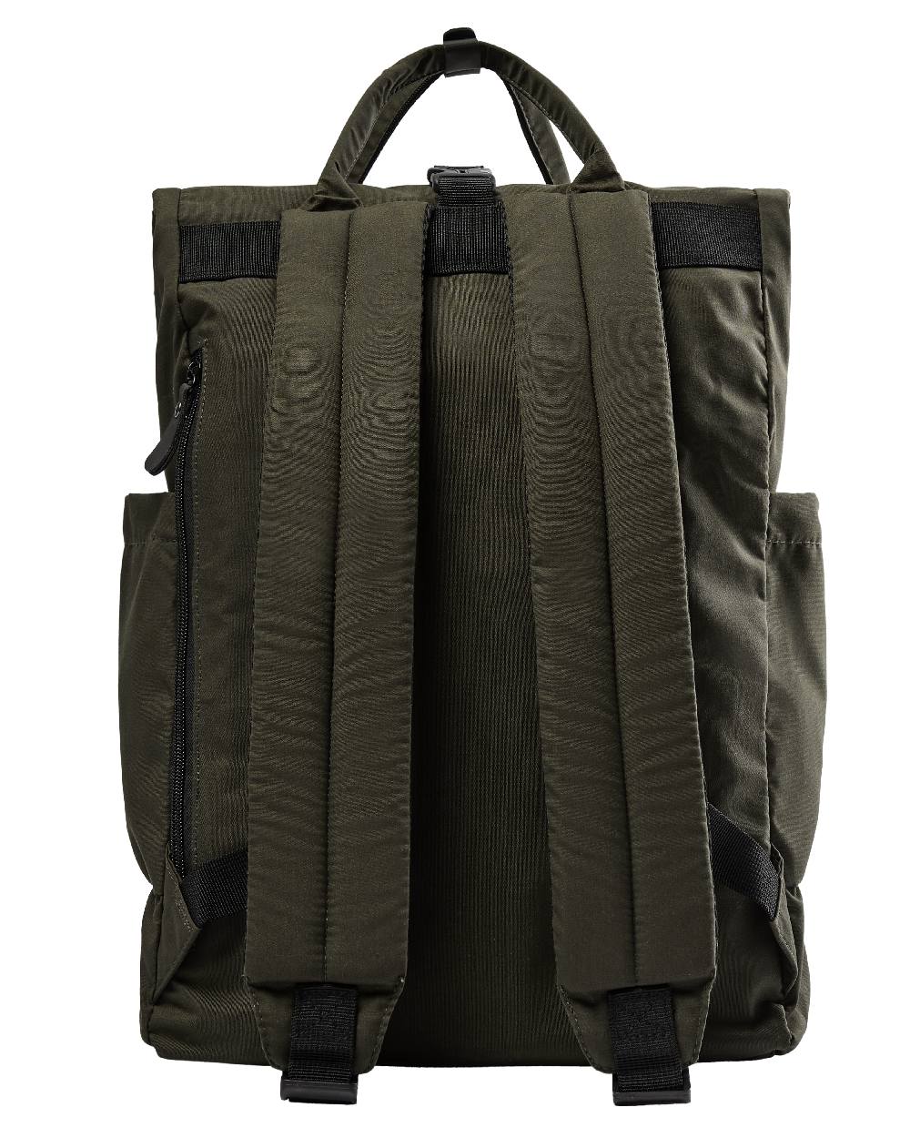 Deep Green coloured Deerhunter Rolltop Backpack on white background #colour_deep-green