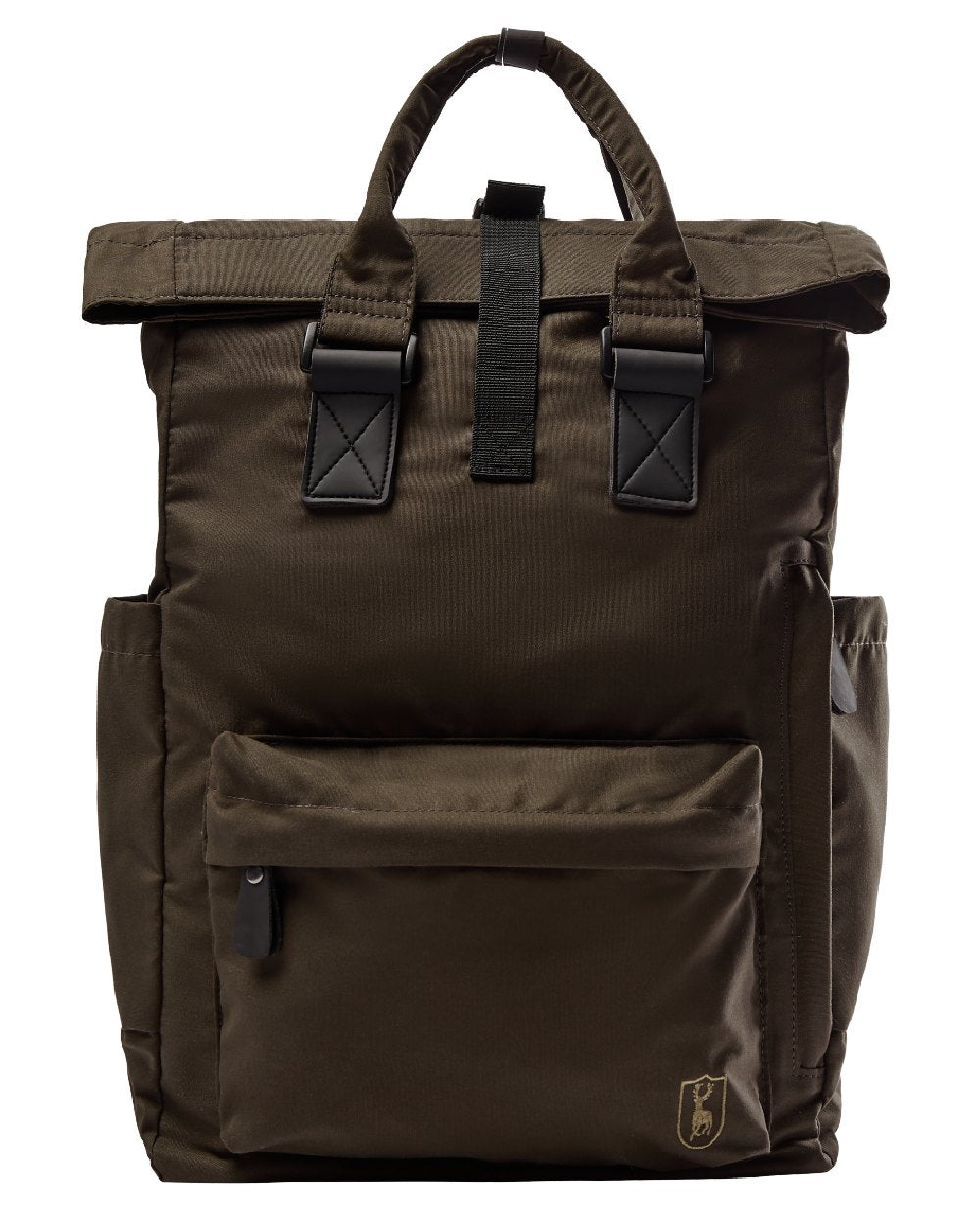 Fallen Leaf coloured Deerhunter Rolltop Backpack on white background #colour_fallen-leaf