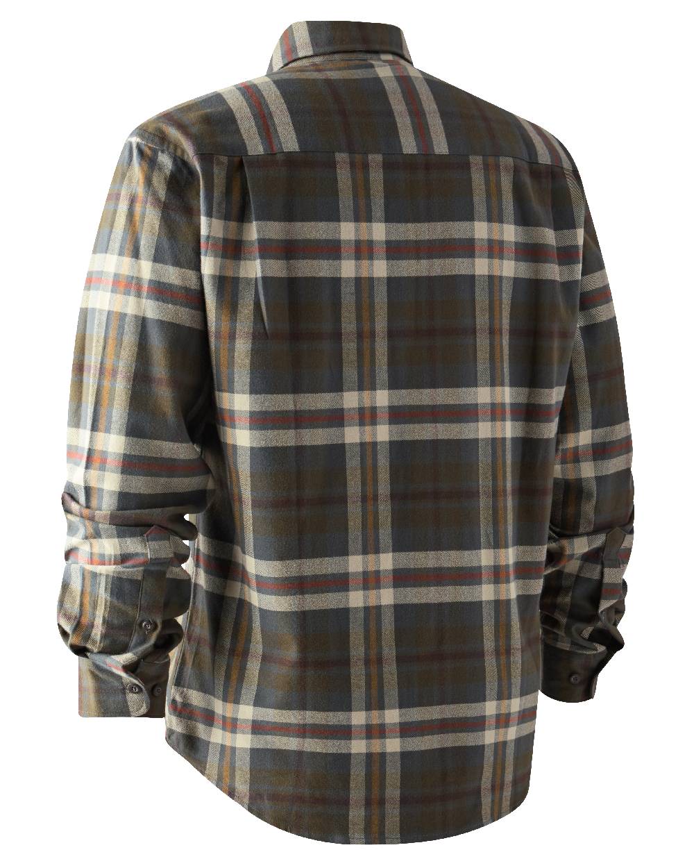 Yellow Check coloured Deerhunter Ronald Shirt on white background #colour_yellow-check